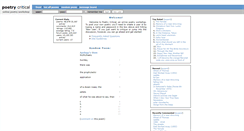 Desktop Screenshot of poetrycritical.net